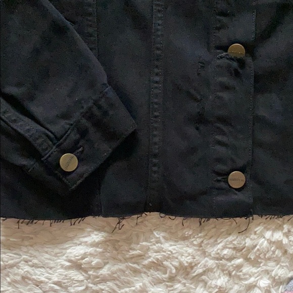 Sanctuary Black Studded Jean Jacket Size Medium - Picture 4 of 5